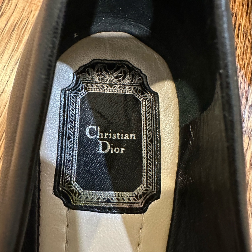 Christian Dior black leather and patent leather ballet flats. Size 36.5 - Picture 5 of 7